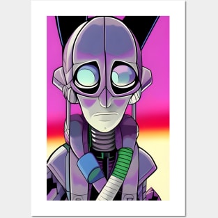 Cute robotic boy Posters and Art